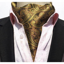 Load image into Gallery viewer, Golden Gentleman Silk Ascot/Cravat Tie

