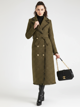 Load image into Gallery viewer, Golden Plaid Trench Coat, Upper East Side | Women - BYMANYC ® New York
