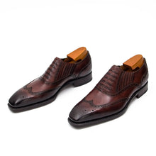 Load image into Gallery viewer, Goodyear Welted Brogue Oxford Shoes Coffee
