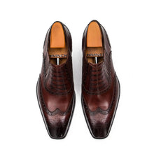 Load image into Gallery viewer, Goodyear Welted Brogue Oxford Shoes Coffee
