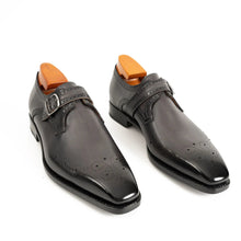 Load image into Gallery viewer, Goodyear Welted Monk Strap Shoes Black
