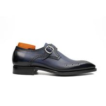 Load image into Gallery viewer, Goodyear Welted Monk Strap Shoes Blue
