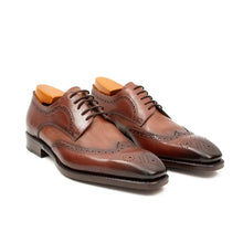 Load image into Gallery viewer, Goodyear welt derby shoes Brogue style Brown
