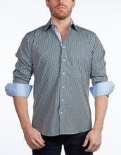 Load image into Gallery viewer, Green Signature Shirt //  - Contemporary Fit - contrast  trimming - final sale
