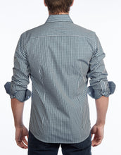 Load image into Gallery viewer, Green Signature Shirt //  - Contemporary Fit - contrast  trimming - final sale
