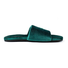 Load image into Gallery viewer, Women's Emerald Velvet House Slide
