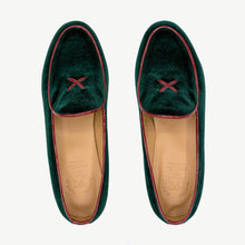 Load image into Gallery viewer, Women's Dark Green Velvet Milano Loafer
