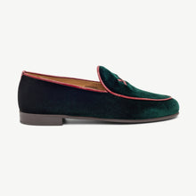Load image into Gallery viewer, Women's Dark Green Velvet Milano Loafer
