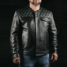 Load image into Gallery viewer, Cinder Men's Cafe Style Leather Jacket
