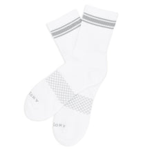 Load image into Gallery viewer, White/Grey Quarter Crew Women's Socks
