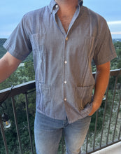 Load image into Gallery viewer, Guayabera - Navy Gingham
