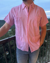 Load image into Gallery viewer, Guayabera - Pink Gingham
