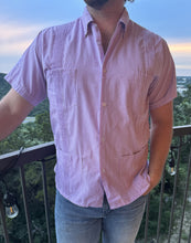 Load image into Gallery viewer, Guayabera - Purple Gingham
