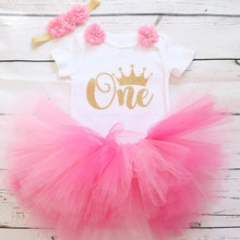 Load image into Gallery viewer, New 1st Birthday Tutu Baby Infant Christening Cake Dresses for Party Kids 1 Year Baby Girl For  Birthday Party
