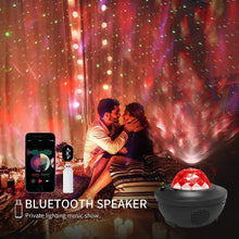 Load image into Gallery viewer, STEVVEX LED Cloud with Bluetooth Music Speaker for Baby Kids Bedroom/Game Rooms/Home Theater/Night Light Ambiance Night Light Romantic Projector Light Shot Lamp And Birthday Gift
