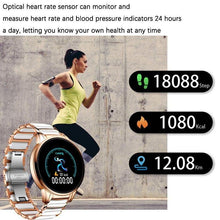 Load image into Gallery viewer, New Ceramic Smart Sport Fitness Watch For Women With Heart Rate Blood Pressure Monitor For Android and  IOS Sistems Sport Multifunctional Steel Belt Smartwatch
