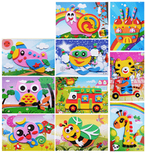 Load image into Gallery viewer, 10 designs/lot  Cartoon 3D EVA Foam Sticker Puzzle Series Kids Multi-patterns Styles Toys for Children Birthday Gift
