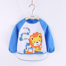 Load image into Gallery viewer, Cute Cartoon Print Baby Waterproof Long Sleeve Apron Children Feeding Smock Bib Baby Accessories
