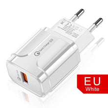 Load image into Gallery viewer, Quick Charge 3.0 USB Charger QC 3.0 Fast Charging  Plug Adapter Wall Mobile Phone Chargers
