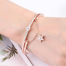 Load image into Gallery viewer, Rose Gold Stainless Steel Bracelets &amp; Bangles Female Heart Forever Love Charm Bracelet For Women
