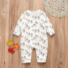 Load image into Gallery viewer, Baby Clothes Boys Girls Romper Floral Dinosaur Car Printed Long Sleeve Cotton Romper Kids Jumpsuit Playsuit For Kids
