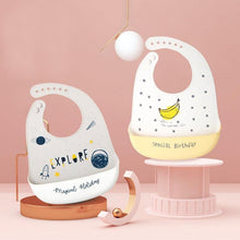 Load image into Gallery viewer, Modern Baby Bibs Waterproof Silicone Feeding Baby Saliva Towel Newborn Cartoon Aprons Baby Bibs Adjustable Burp for Baby Kids
