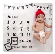 Load image into Gallery viewer, Baby Monthly Growth Milestone Blanket Photography Requirements Background Towel Cute Memory Carpet
