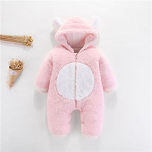 Load image into Gallery viewer, Newborn Winter Hoodie Baby Rompers Outwear Infant Baby Jumpsuit 3M -12M For Girls and Boys Winter Romper
