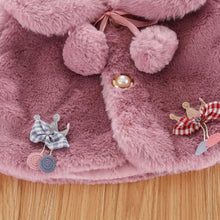 Load image into Gallery viewer, New Luxury Baby Warm Cute Princess Fur Cloak  Jacket For Baby Girls In Elegant Winter Design
