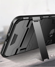 Load image into Gallery viewer, Luxury Black Cool Armor Case For iPhone 8 7 6 6S Plus 5 5s Shockproof Case For iPhone X XS MAX XR Stand Cover Case  Heavy Duty Shockproof Armor Dual Layer Protection Back Case Cover
