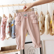 Load image into Gallery viewer, Baby Girls Pants Casual Ruffles Cherry Pants Baby Girl Clothes Long Princess Pants kids
