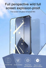 Load image into Gallery viewer, 5Pcs 20000D Black Transparent Screen Protector for iPhone 14 13 12 mini 11 Pro X XS Max XR SE 9H 2.5D Clear Tempered Glass Film Edge to Edge Case Friendly Screen Protection Film For iPhone
