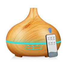 Load image into Gallery viewer, 550ml Aroma Air Humidifier Essential Oil Diffuser  Aromatherapy Electric Ultrasonic cool Mist Maker for Office Home Bedroom Living Room Study Yoga Spa - Wood Grain, 7 Colors LED Light
