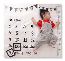 Load image into Gallery viewer, Baby Monthly Growth Milestone Blanket Photography Requirements Background Towel Cute Memory Carpet
