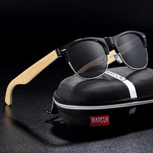 Load image into Gallery viewer, Brand Bamboo Handmade Luxury Polarized Modern and Retro Wood Sunglasses for  Men  and Women With  UV400 Protection
