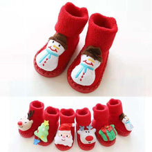 Load image into Gallery viewer, Baby Socks Christmas Newborn For Baby Boys/Girls Christmas Floor Socks Anti-Slip Baby Step Socks For Baby Kids
