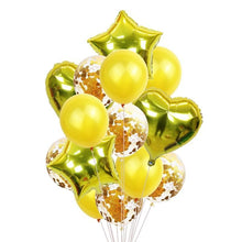 Load image into Gallery viewer, 14Pcs Multi Confetti Balloons For Happy Birthday Party Balloons In Several Luxury Variant Helium Ballons For Celebrations for Boy Girls and  Babies party
