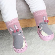 Load image into Gallery viewer, Indoor Sock Shoes Newborn Flexible Baby Soft Socks Winter Cotton Baby Girl Warm Sock With Rubber Soles
