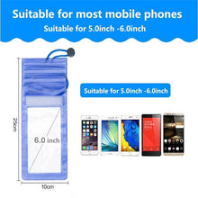 Load image into Gallery viewer, Universal Waterproof Case For iPhone X XS MAX 8 7 Cover Pouch Bag Cases Water proof Phone Case Phone Pouch for Underwater Pictures and Video Recording Waterproof Phone Compatible with iPhone
