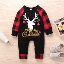 Load image into Gallery viewer, Baby Christmas Newborn Long Sleeve Rompers Jumpsuit for Boys Girls Infant Outfit With Holiday Design For Baby Boys And Girls
