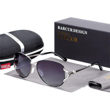 Load image into Gallery viewer, Elegant Women Gradient Luxury Polarized Sunglasses Luxury Round Eyewear With Metal High Quality Frame  lunette de soile
