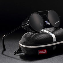 Load image into Gallery viewer, Luxury Round Metal Polarized Steampunk Round Sunglasses Retro sun glasses Glasses Vintage Style For Men and Women With UV400 Protection
