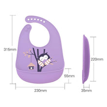 Load image into Gallery viewer, Adjustable Oil-proof  Food Grade Silicone Drool bib Soft And Comfortable Saliva Towel Lunch Baby Bib For Babies and Kids
