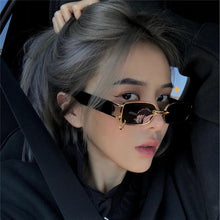 Load image into Gallery viewer, Popular Fashion Small Rectangle Women Luxury Sunglasses Brand Designer Vintage Punk Men Sunglasses Style With Shades UV400 Protection
