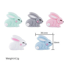 Load image into Gallery viewer, 5PCS/SET  Silicone Animal Beads BPA Free Baby Teething Beads Toy For Pacifier Clips New Born Silicone Rodent Tiny Rod Baby Teether For Baby Kids
