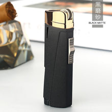 Load image into Gallery viewer, NEW Modern Luxury Grinding Wheel Three Torch Turbo Lighters For Cigarettes Accessories Cigar Smoking Lighters New Metal Design
