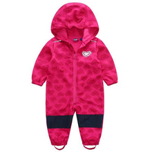 Load image into Gallery viewer, Ski suit For Children Soft Shell Outdoor Jacket Waterproof  Fleece Lining Jumpsuit For Boys and Girls In Modern Colorful Design
