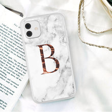 Load image into Gallery viewer, White A-Z Marble Texture Phone Cover For Iphone 12 Mini Soft Silicone Back Case Solid Name Phone Case Luxury Screen Camera Protection Shockproof Soft Cover
