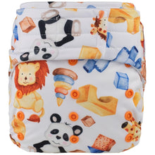 Load image into Gallery viewer, Hook &amp; Loops Pocket Diaper - cloth Inner Waterproof Washable Reusable Baby Diaper For Kids
