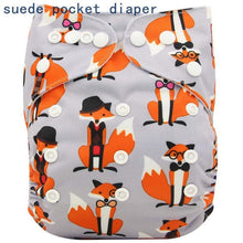 Load image into Gallery viewer, Newborn Cloth Diaper Sewed in Charcoal Bamboo Insert and Suede Pocket Diapers Waterproof Baby Nappies Design for Baby
